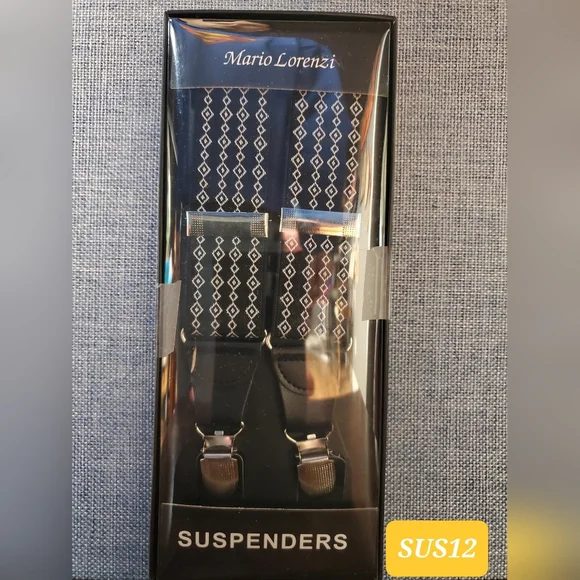 Men's Suspenders By Mario Lorenzi - Brand New With Tags - (SUS - 12 - 13) - Picture 1 of 2